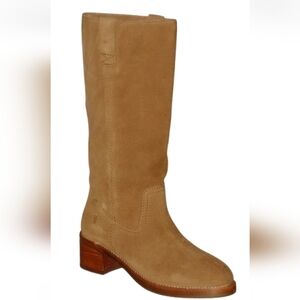 Frye CAMRYN Tall PULL-ON Boots DUNE Suede Leather Women 9 MSRP$498